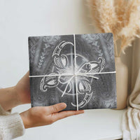 New Zealand Matariki Ururangi Wrapping Paper Maori Moko Grey Galaxy LT05 - Polynesian Pride