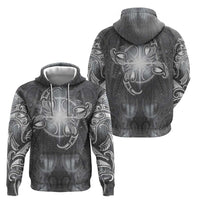 New Zealand Matariki Ururangi Zip Hoodie Maori Moko Grey Galaxy