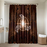 New Zealand Matariki Tupuanuku Bathroom Set Maori Moko Brown Galaxy