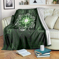 New Zealand Matariki Tupuarangi Blanket Maori Moko Green Galaxy