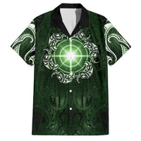 New Zealand Matariki Tupuarangi Family Matching Tank Maxi Dress and Hawaiian Shirt Maori Moko Green Galaxy