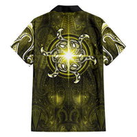 New Zealand Matariki Hiwaiterangi Hawaiian Shirt Maori Moko Yellow Galaxy LT05 - Polynesian Pride