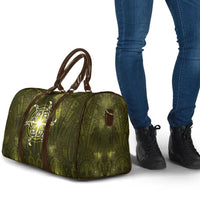 New Zealand Matariki Hiwaiterangi Travel Bag Maori Moko Yellow Galaxy