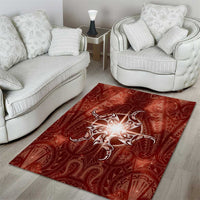 New Zealand Matariki Pohutukawa Area Rug Maori Moko Red Galaxy LT05 - Polynesian Pride