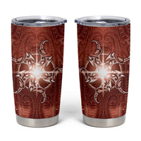 New Zealand Matariki Pohutukawa Tumbler Cup Maori Moko Red Galaxy
