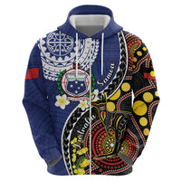 Samoa And Australia Together Hoodie Aboriginal Mix Polynesian LT05 - Polynesian Pride