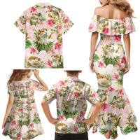 Hawaii Guinea Hula Pig Family Matching Mermaid Dress and Hawaiian Shirt Funny Tropical Style