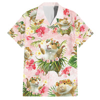 Hawaii Guinea Hula Pig Family Matching Off Shoulder Maxi Dress and Hawaiian Shirt Funny Tropical Style