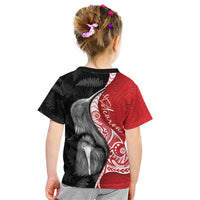 New Zealand Aotearoa Kid T Shirt Kiwi Fern Maori Pattern Red Version