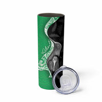 New Zealand Aotearoa Skinny Tumbler Kiwi Fern Maori Pattern Green Version