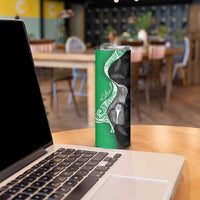 New Zealand Aotearoa Skinny Tumbler Kiwi Fern Maori Pattern Green Version