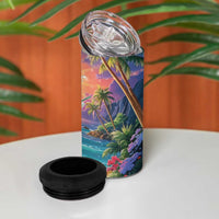 Aloha Hawaii 4 in 1 Can Cooler Tumbler Hula Martini Tropical Vibes - Polynesian Pride