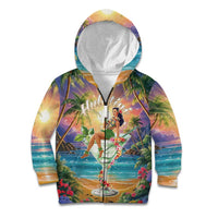 Aloha Hawaii Kid Hoodie Hula Martini Tropical Vibes - Polynesian Pride