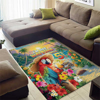 Hawaii Parrot Area Rug Im Not Waiting Till 5 Oclock LT05 - Polynesian Pride