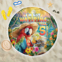 Hawaii Parrot Beach Blanket Im Not Waiting Till 5 Oclock LT05 One Size 150cm Colorful - Polynesian Pride