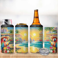 Hawaii Parrot 4 in 1 Can Cooler Tumbler Im Not Waiting Till 5 Oclock - Polynesian Pride