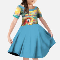 Hawaii Parrot Family Matching Long Sleeve Bodycon Dress and Hawaiian Shirt Im Not Waiting Till 5 Oclock LT05 Daughter's Dress Colorful - Polynesian Pride