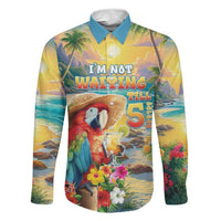 Hawaii Parrot Family Matching Long Sleeve Bodycon Dress and Hawaiian Shirt Im Not Waiting Till 5 Oclock LT05 Dad's Shirt - Long Sleeve Colorful - Polynesian Pride