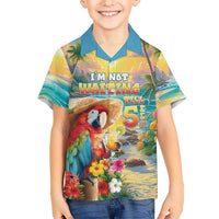 Hawaii Parrot Family Matching Off Shoulder Maxi Dress and Hawaiian Shirt Im Not Waiting Till 5 Oclock LT05 Son's Shirt Colorful - Polynesian Pride