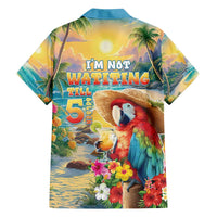 Hawaii Parrot Family Matching Off Shoulder Short Dress and Hawaiian Shirt Im Not Waiting Till 5 Oclock LT05 - Polynesian Pride