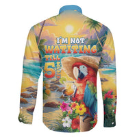 Hawaii Parrot Family Matching Off Shoulder Short Dress and Hawaiian Shirt Im Not Waiting Till 5 Oclock - Polynesian Pride