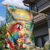 Hawaii Parrot Garden Flag Im Not Waiting Till 5 Oclock LT05 - Polynesian Pride