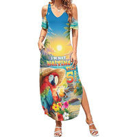 Hawaii Parrot Summer Maxi Dress Im Not Waiting Till 5 Oclock LT05 Women Colorful - Polynesian Pride