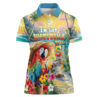 Hawaii Parrot Women Polo Shirt Im Not Waiting Till 5 Oclock - Polynesian Pride