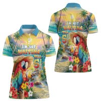 Hawaii Parrot Women Polo Shirt Im Not Waiting Till 5 Oclock LT05 - Polynesian Pride