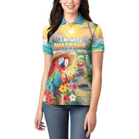 Hawaii Parrot Women Polo Shirt Im Not Waiting Till 5 Oclock LT05 - Polynesian Pride