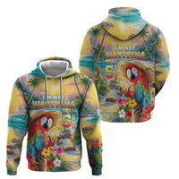 Hawaii Parrot Zip Hoodie Im Not Waiting Till 5 Oclock LT05 - Polynesian Pride