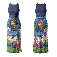 Guam Liberation Day Couples Matching Tank Maxi Dress and Long Sleeve Button Shirt Pas Para I Chamoru