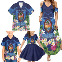 Guam Liberation Day Family Matching Summer Maxi Dress and Hawaiian Shirt Pas Para I Chamoru