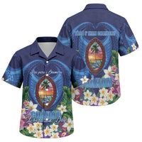 Guam Liberation Day Family Matching Tank Maxi Dress and Hawaiian Shirt Pas Para I Chamoru LT05 Son's Shirt Navy - Polynesian Pride