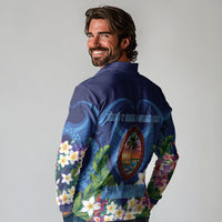 Guam Liberation Day Long Sleeve Polo Shirt Pas Para I Chamoru