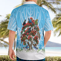 New Zealand Birds Christmas Hawaiian Shirt Pohutukawa Xmas Tree LT05 - Polynesian Pride