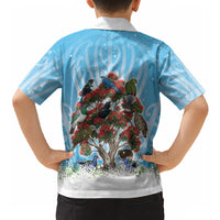 New Zealand Birds Christmas Hawaiian Shirt Pohutukawa Xmas Tree LT05 - Polynesian Pride