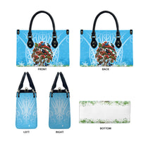 New Zealand Birds Christmas Leather Bag Pohutukawa Xmas Tree