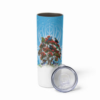 New Zealand Birds Christmas Skinny Tumbler Pohutukawa Xmas Tree