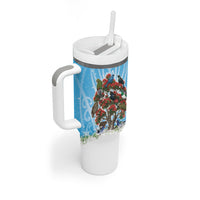 New Zealand Birds Christmas Tumbler With Handle Pohutukawa Xmas Tree