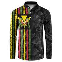Hawaii Lei Kanaka Maoli Flag Button Sweatshirt Tropical Vibes
