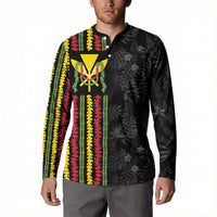 Hawaii Lei Kanaka Maoli Flag Button Sweatshirt Tropical Vibes