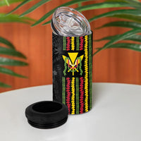 Hawaii Lei Kanaka Maoli Flag 4 in 1 Can Cooler Tumbler Tropical Vibes