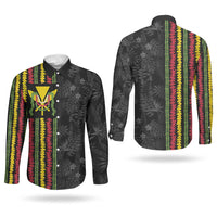 Hawaii Lei Kanaka Maoli Flag Couples Matching Summer Maxi Dress and Long Sleeve Button Shirt Tropical Vibes