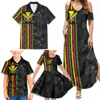 Hawaii Lei Kanaka Maoli Flag Family Matching Summer Maxi Dress and Hawaiian Shirt Tropical Vibes LT05 - Polynesian Pride