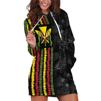 Hawaii Lei Kanaka Maoli Flag Hoodie Dress Tropical Vibes
