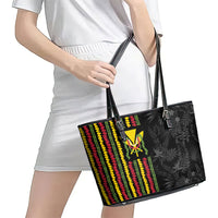Hawaii Lei Kanaka Maoli Flag Leather Tote Bag Tropical Vibes