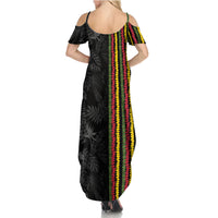Hawaii Lei Kanaka Maoli Flag Summer Maxi Dress Tropical Vibes