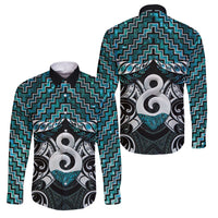 New Zealand Maori Family Matching Off Shoulder Maxi Dress and Hawaiian Shirt Poutama Pikorua - Single Twist Paua Shell