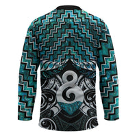 New Zealand Maori Hockey Jersey Poutama Pikorua - Single Twist Paua Shell